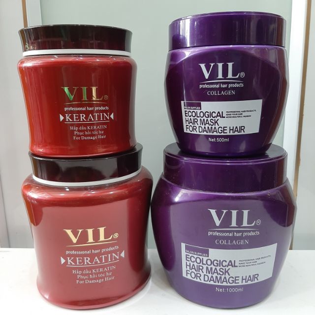 Hấp dầu VIL cao cấp Keratin và Collagen phục hồi tóc hư