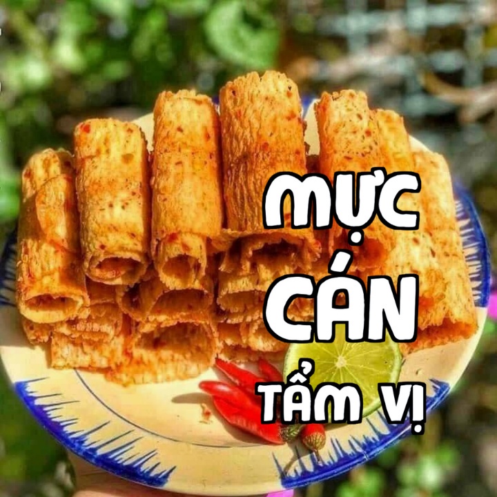 Mực cán tẩm gia vị 200g đồ ăn vặt Nhật Phát ăn là phê