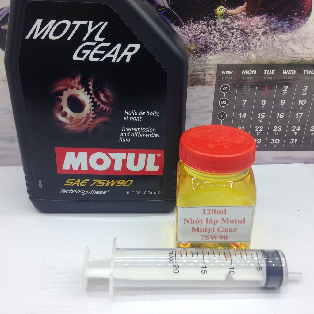 Nhớt láp Motul Motyl Gear 75W90 nhập Pháp tặng bơm nhớt láp 20ml