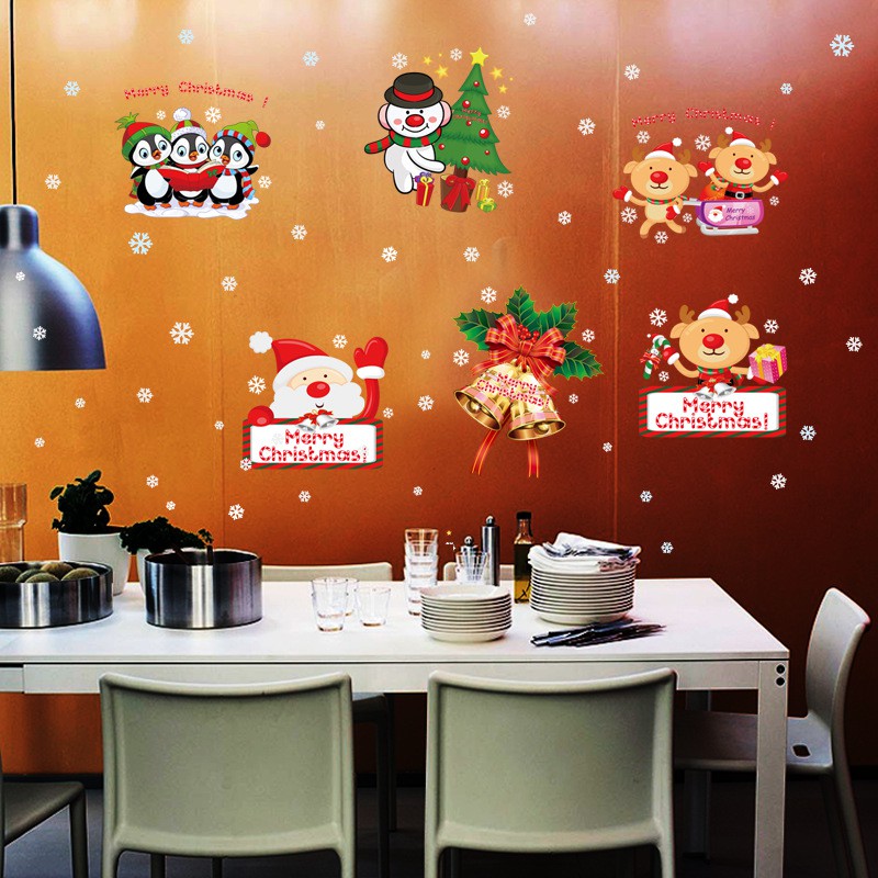 Decal dán tường trang trí giáng sinh noel  người tuyết ngộ nghĩnh SK9108