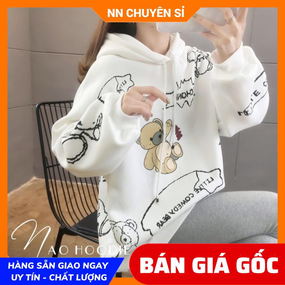 ÁO HOODIE IN HÌNH GẤU CỰC XINH AHD ⚡100% ẢNH THẬT⚡