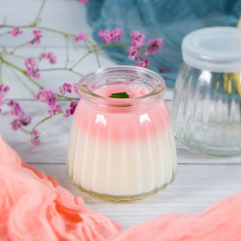 Hũ thuỷ tinh vân sọc kèm nắp 100ml, đựng đồ ăn dặm cho bé siêu xinh
