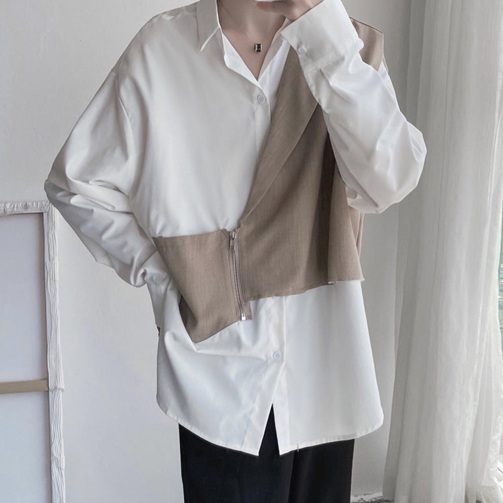 Áo sơ mi Unisex phá cách phong cách Hồng Kông 2021