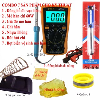 [FREE SHIP => 50K ] Đồng hồ đo vạn năng cao cấp CHY 830L + 6 món dụng cụ kỹ thuật