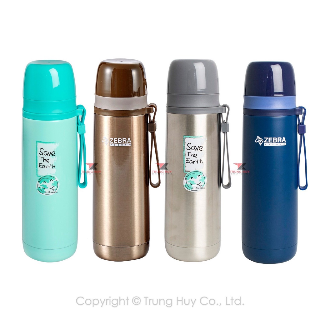Bình giữ nhiệt 500ml hàng Zebra Thái Lan cao cấp 112651 có 4 màu mới