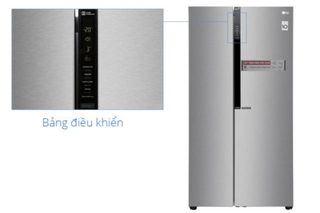 tủ lạnh side by side Lg inverter 613lit GR_B247JDS
