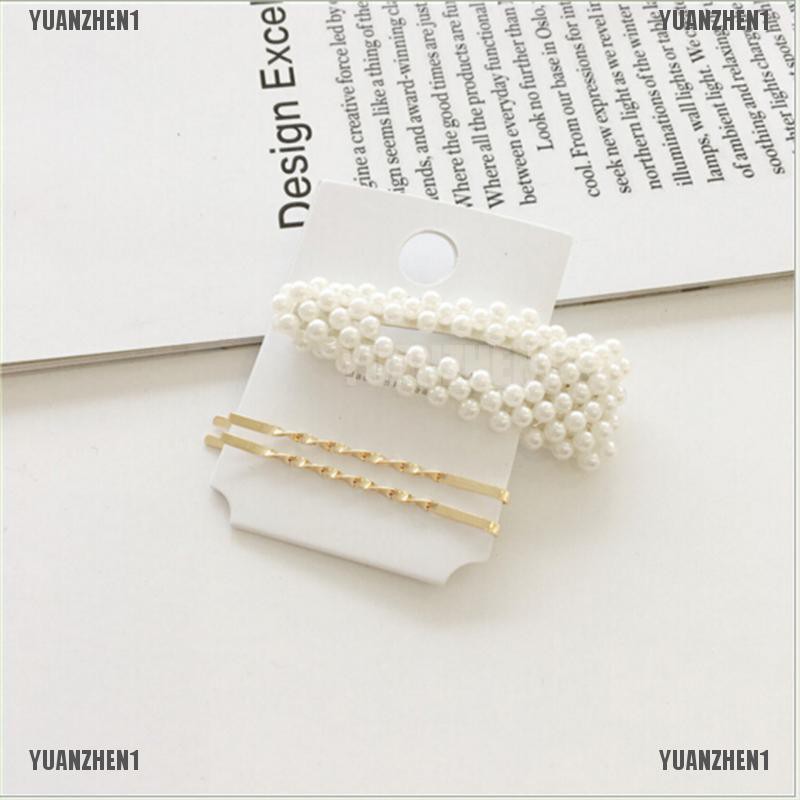 [YUANZHEN1] Kẹp Tóc Ngọc Trai 8 Phong Cách Tạo Kiểu Tóc