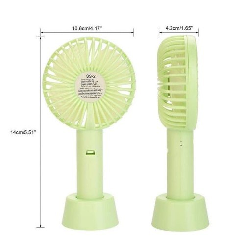 Quạt Mini Cầm Tay Tích Điện 4 Cánh Pin Sạc Có Đế Để Bàn 💥SIÊU HOT💥 | BigBuy360 - bigbuy360.vn