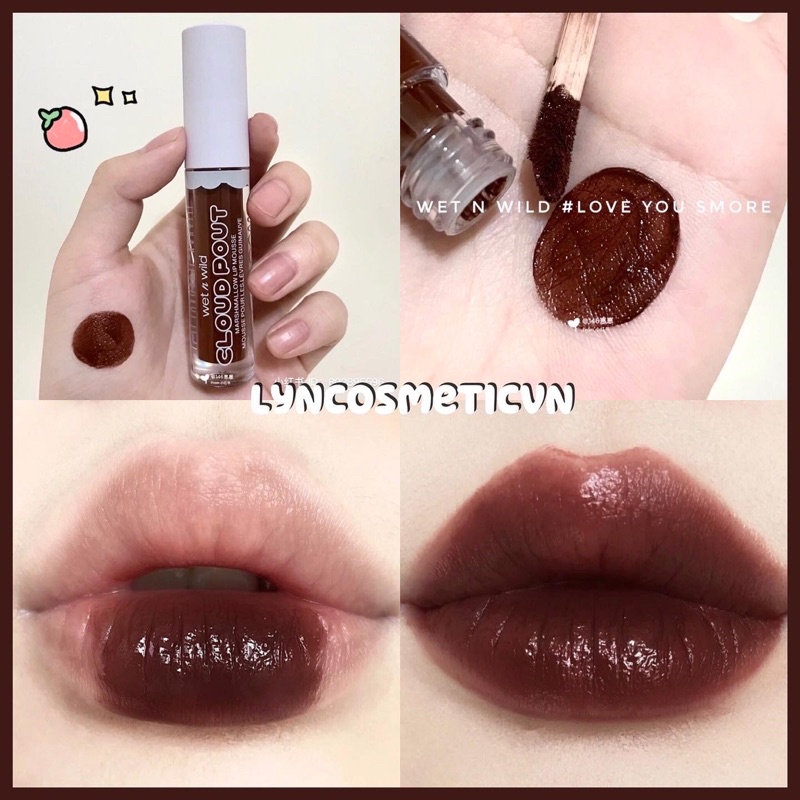 Son bóng WET N WILD  Cloud Pout Marshmallow Lip Mousse màu Love You Smore