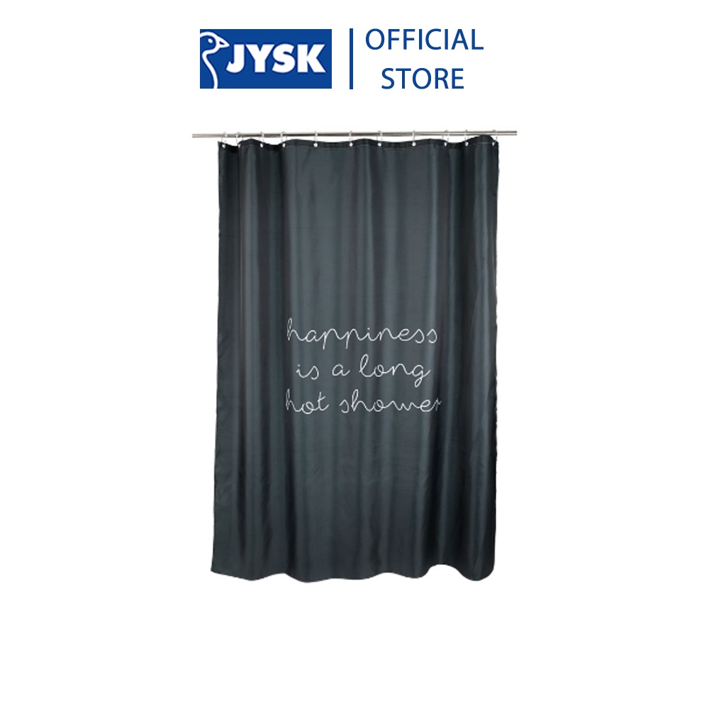 Rèm phòng tắm | JYSK Runemo | Polyester | đen| D200xR150cm