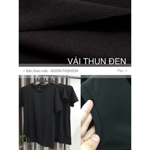 1mét vải cotton thun ĐEN 4c dày dặn may được nhiều đồ