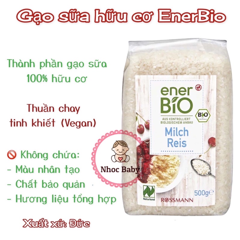 Gạo sữa hữu cơ Bio Milchreis cho bé ăn dặm gói 500g (Đức)