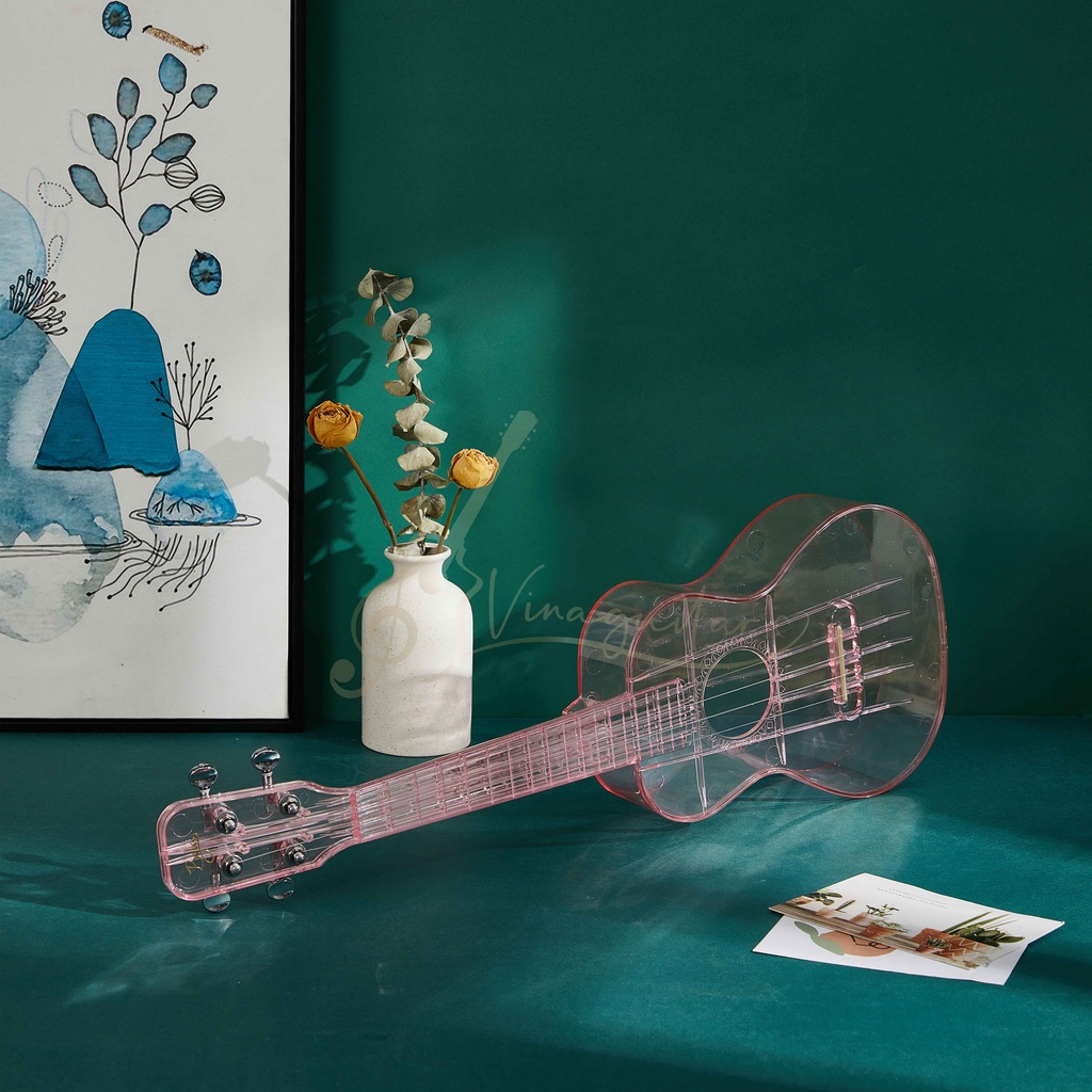 Đàn Ukulele Trong Suốt Byla Đèn LED 2023 Chính Hãng - Tặng Full Phụ Kiện