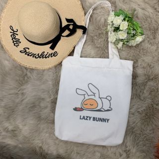 Túi Vải CANVAS LAZY BUNNY thỏ lười ngộ nghĩnh(ảnh shop tự chụp)