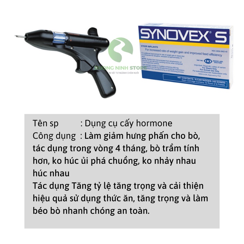 Dụng cụ cấy hormone Dương ninh cho bò SX10 HM54