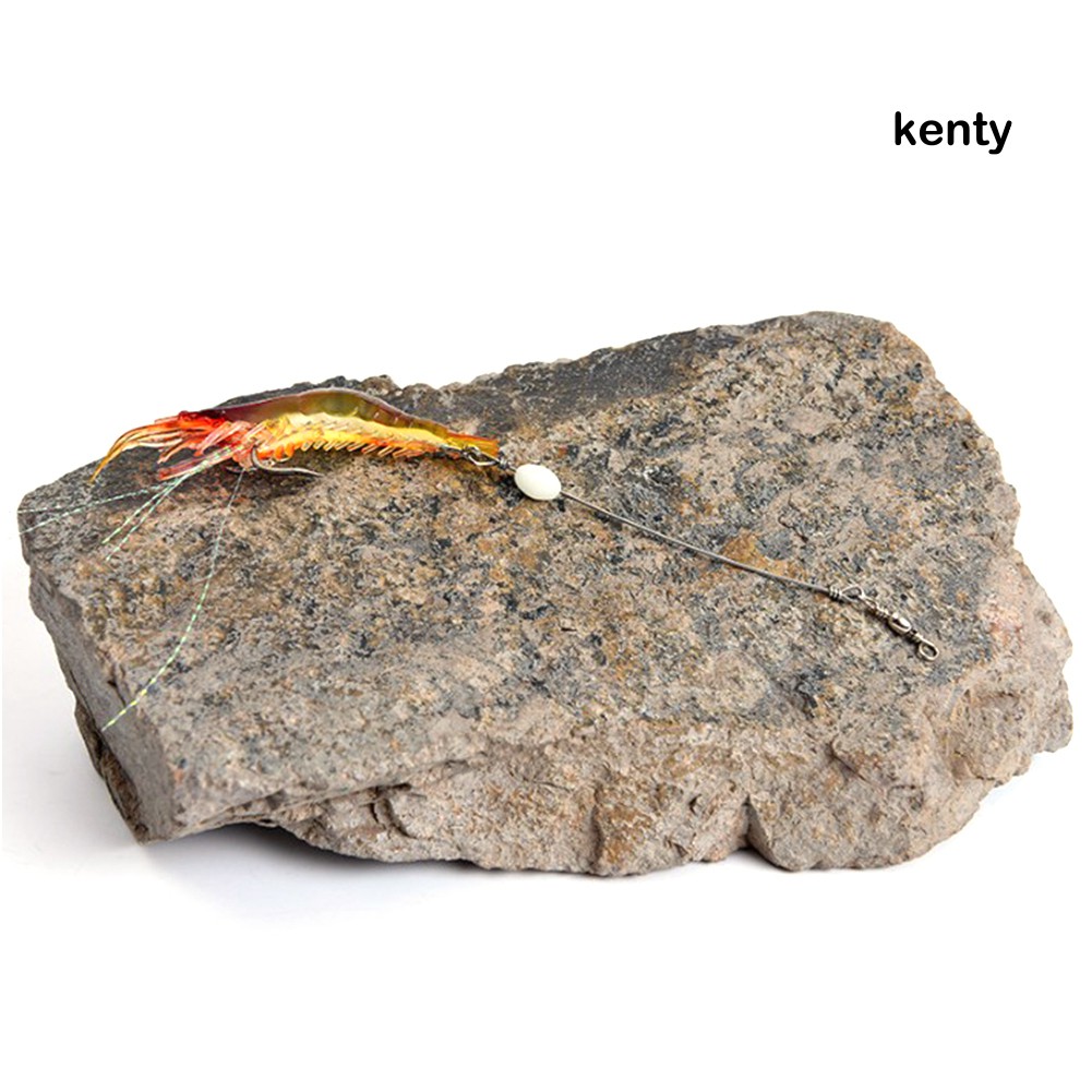 Kt☀Set 3 Mồi Giả Nhử Cá Hình Tôm 9cm 6g Bằng Nhựa Gắn Kèm Móc Câu
