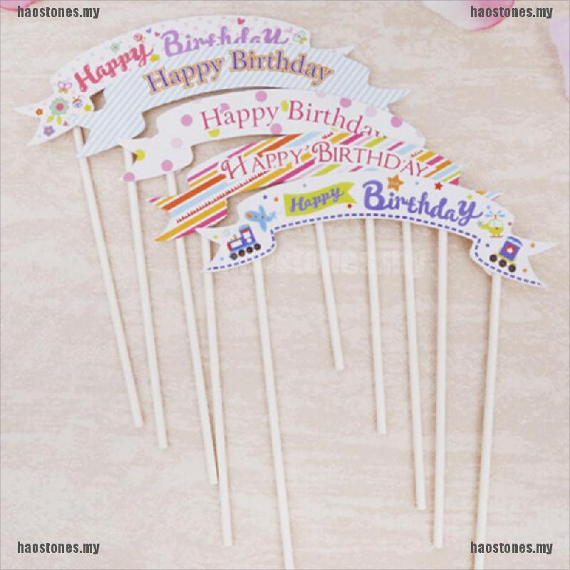 Dây treo bằng giấy trang trí tiệc sinh nhật in chữ Happy Birthday xinh xắn