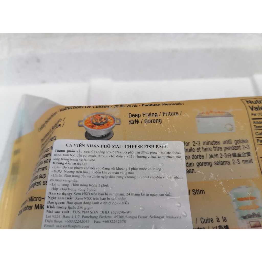 [Gói 250g] CÁ VIÊN NHÂN PHÔ MAI [Malaysia] RICH MAMA Cheese Fish Ball (halal) (nw0)