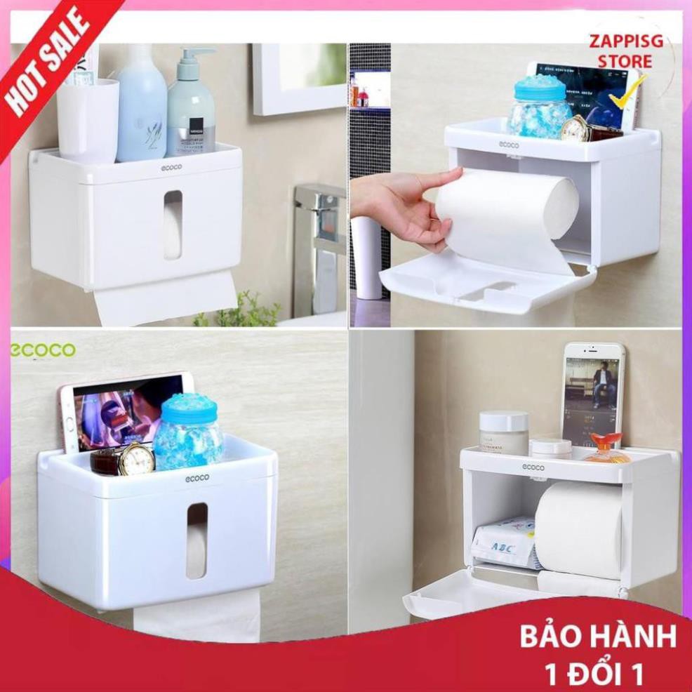 Sale Kệ để giấy nhà vệ sinh,Kệ treo giấy vệ sinh đa năng Ecoco D-08  - Bảo hành 1 đổi 1