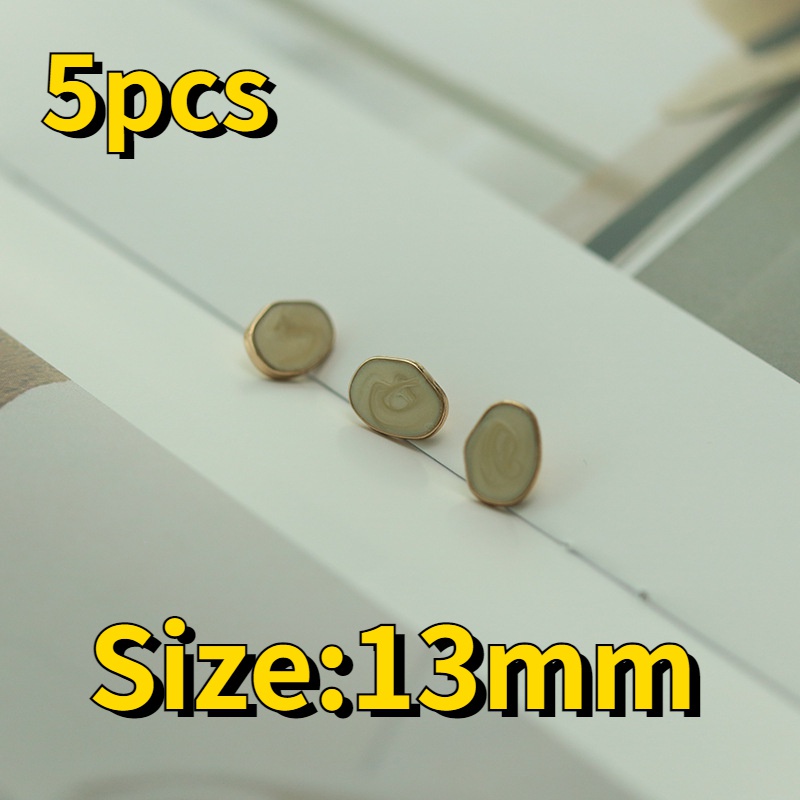 Bộ 5 Nút Áo Kim Loại Hình Oval