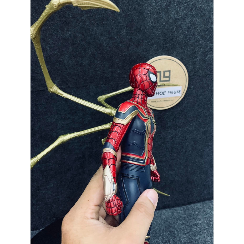 Mô hình tượng tĩnh Spider man - Iron Spider - người nhện có càng hãng Crazy Toys cao 30cm