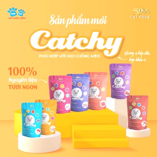 Pate Catchy cho mèo 5Plus goi 70gr