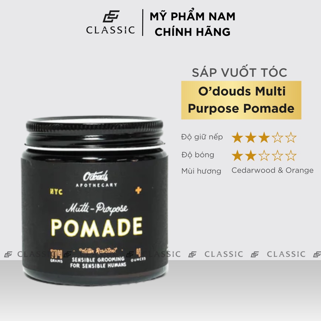 Sáp vuốt tóc O’douds Multi Purpose Pomade 114g