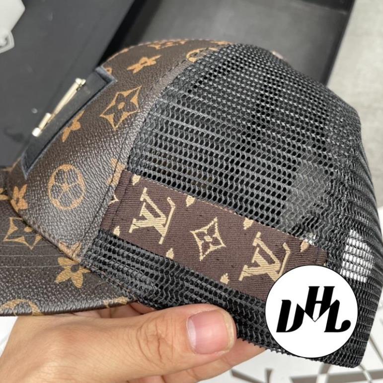 Mũ Lưỡi Trai Phối Lưới Mạc Da Hoạ Tiết LV Khoá Xịn Thời Trang Giá Rẻ