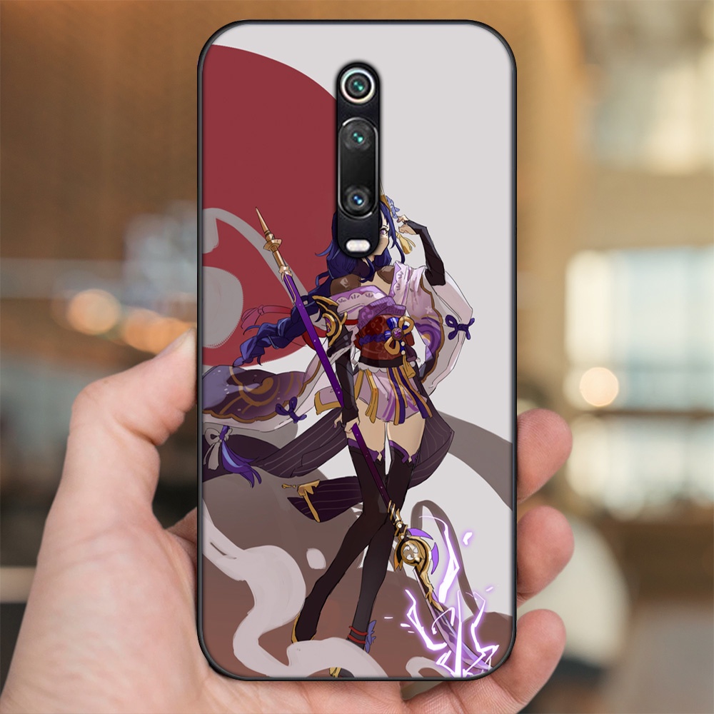 Ốp lưng Xiaomi K20, K20 Pro, Mi 9T viền đen in hình Raiden Shogun Genshin Impact