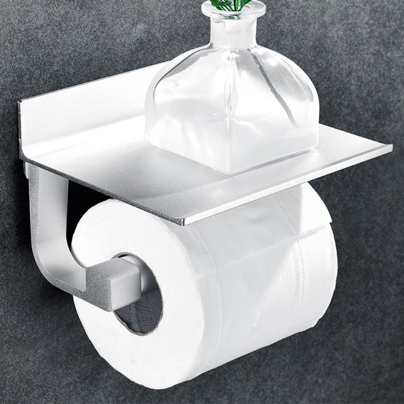 Giá Đỡ Cuộn Giấy Vệ Sinh Gắn Tường Bằng Thép Không Gỉ Kèm Khay Đựng Tiện Lợi Dành Cho Nhà Bếp / Phòng Tắm