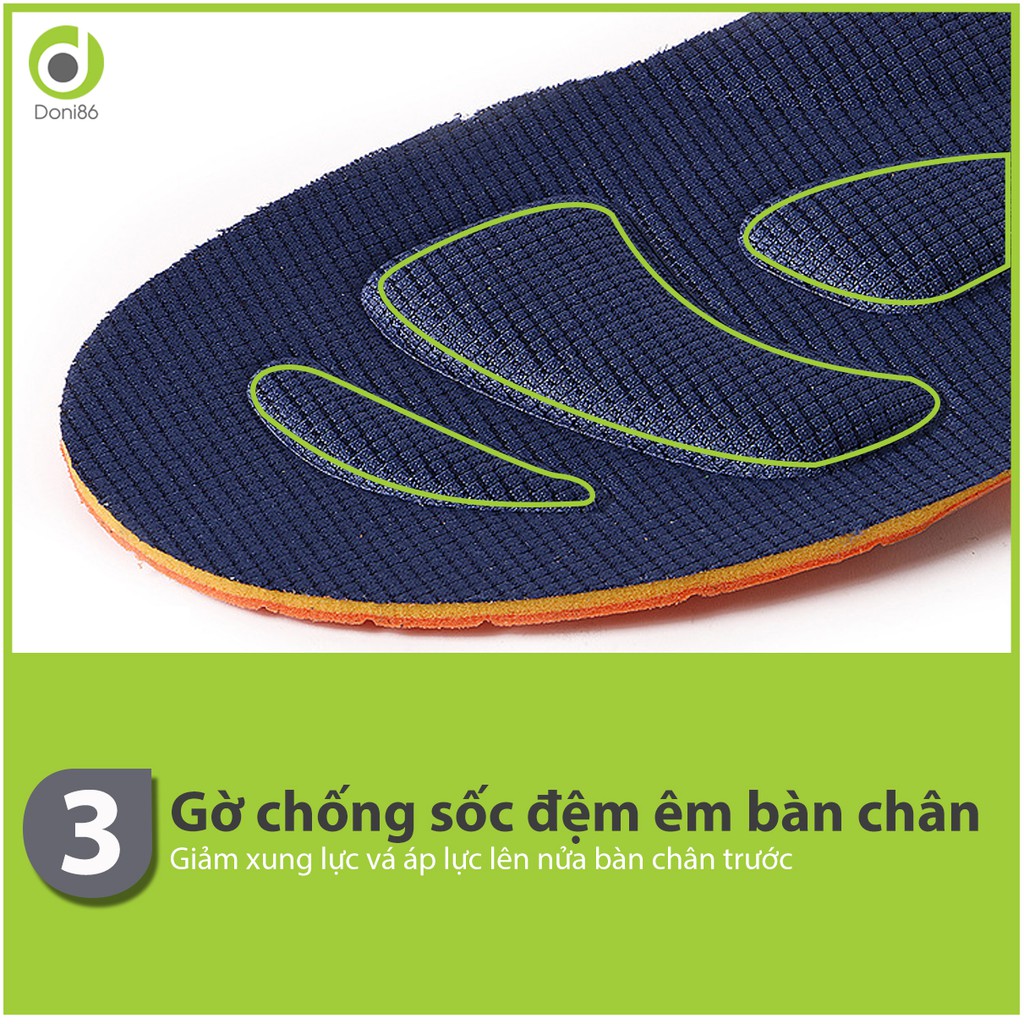 Lót giày thể thao EVA 3D với 6 gờ chống sốc và rãnh chịu lực - Doni86 - PK154