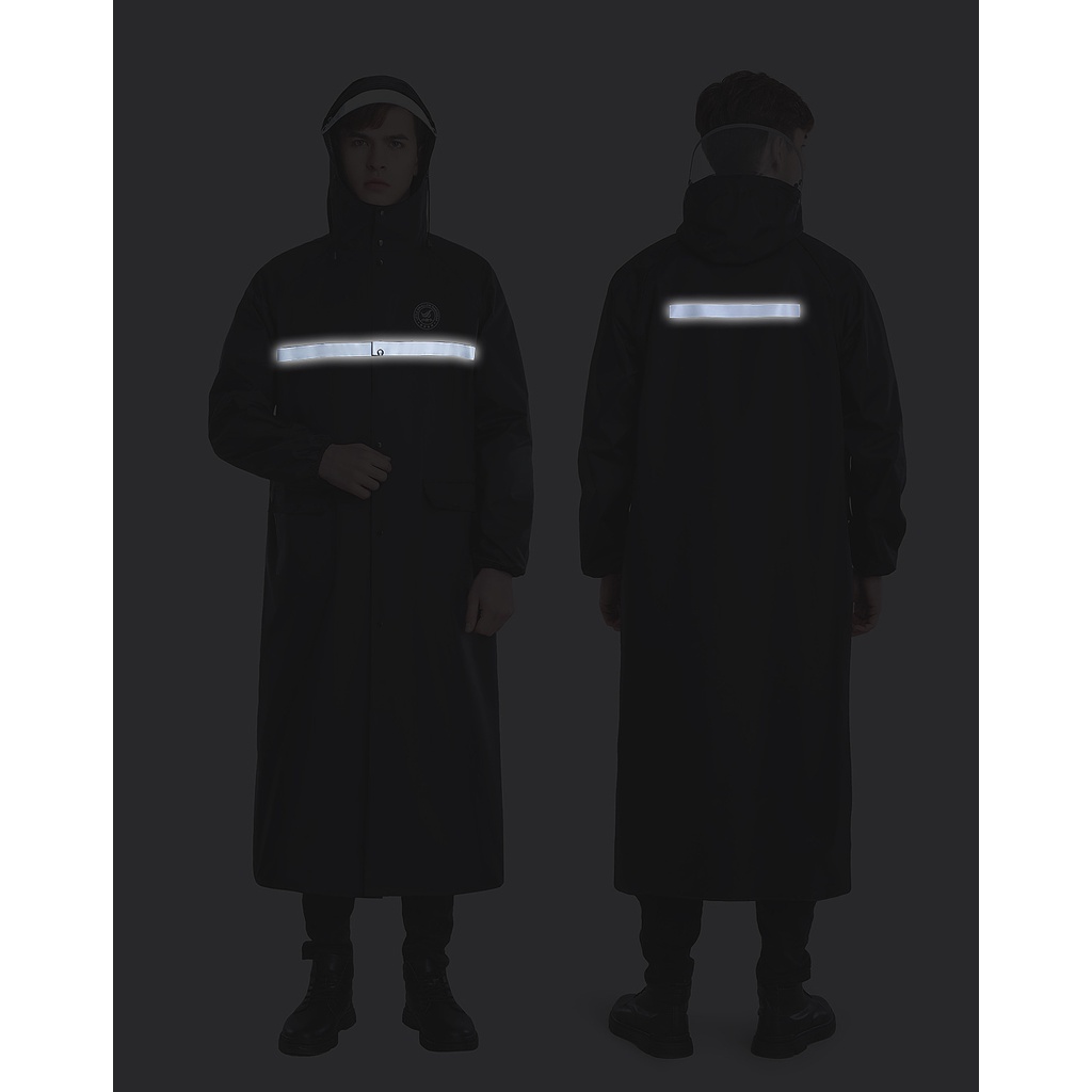 One Áo Mưa Dáng Dài Vải Oxford Chống Lửa Tiện Dụng Cho Nam