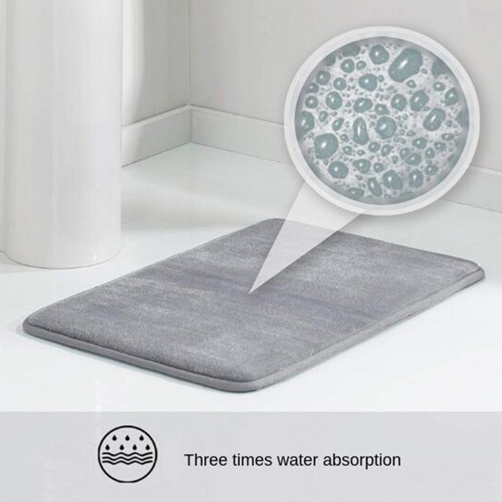 Thảm chùi chân chống trượt, thấm hút tốt, kích thước 40x60cm