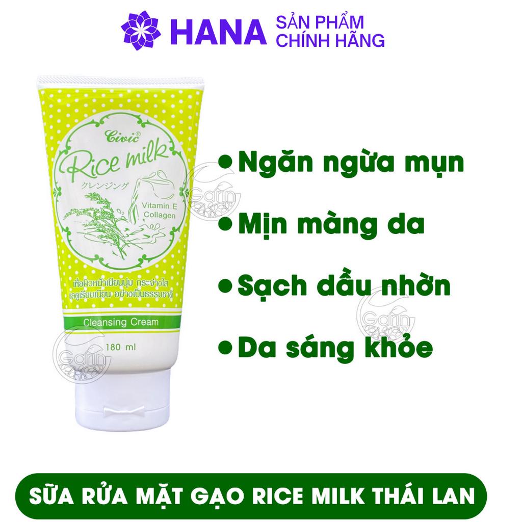 Sữa rửa mặt gạo Civic Rice milk Thái Lan 180ml