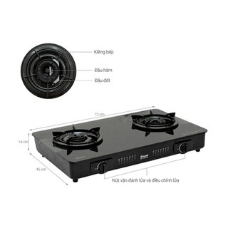 Bếp gas đôi Rinnai RV-715Slim(GL-D) HÀNG CHÍNH HÃNG