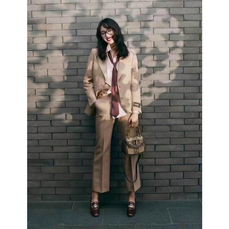 Túi chữ G size 22cm quai gỗ hot hit full hộp