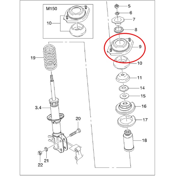 Bát bèo giảm xóc trước / Bát bèo phuộc trước / Bi bát bèo  Matiz 1,2 Korea, Mã sp 96568585, 96528088
