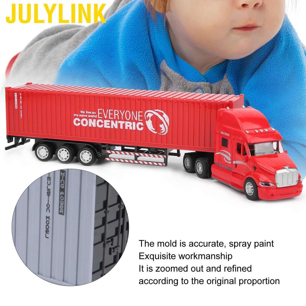 Mô hình xe container đồ chơi có đèn và nhạc cho bé