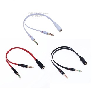 Dây chuyển đổi từ 3.5mm Âm ra Mic và Phone
