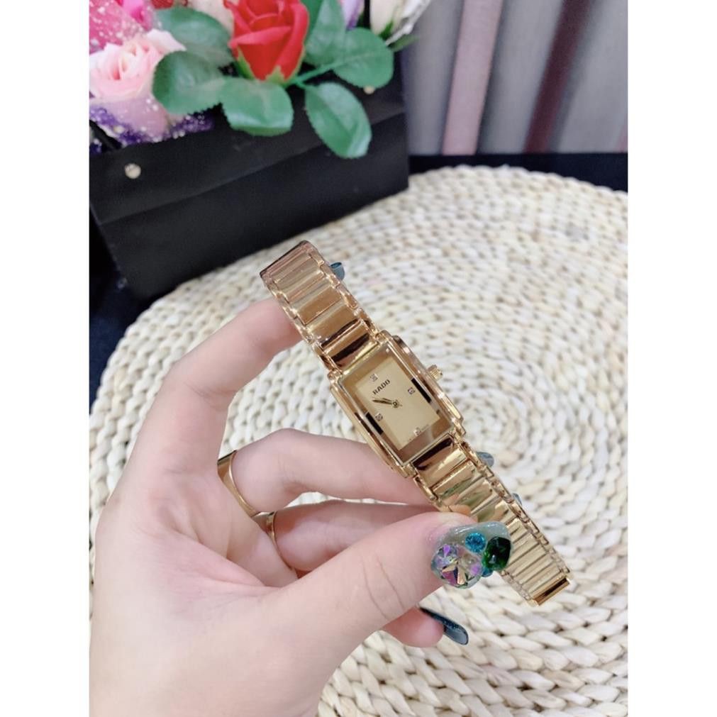 (Bảo hành 12 tháng) [Siêu Phẩm]  Đồng hồ Nữ Rado mặt vuông, thép không rỉ cao cấp | BigBuy360 - bigbuy360.vn