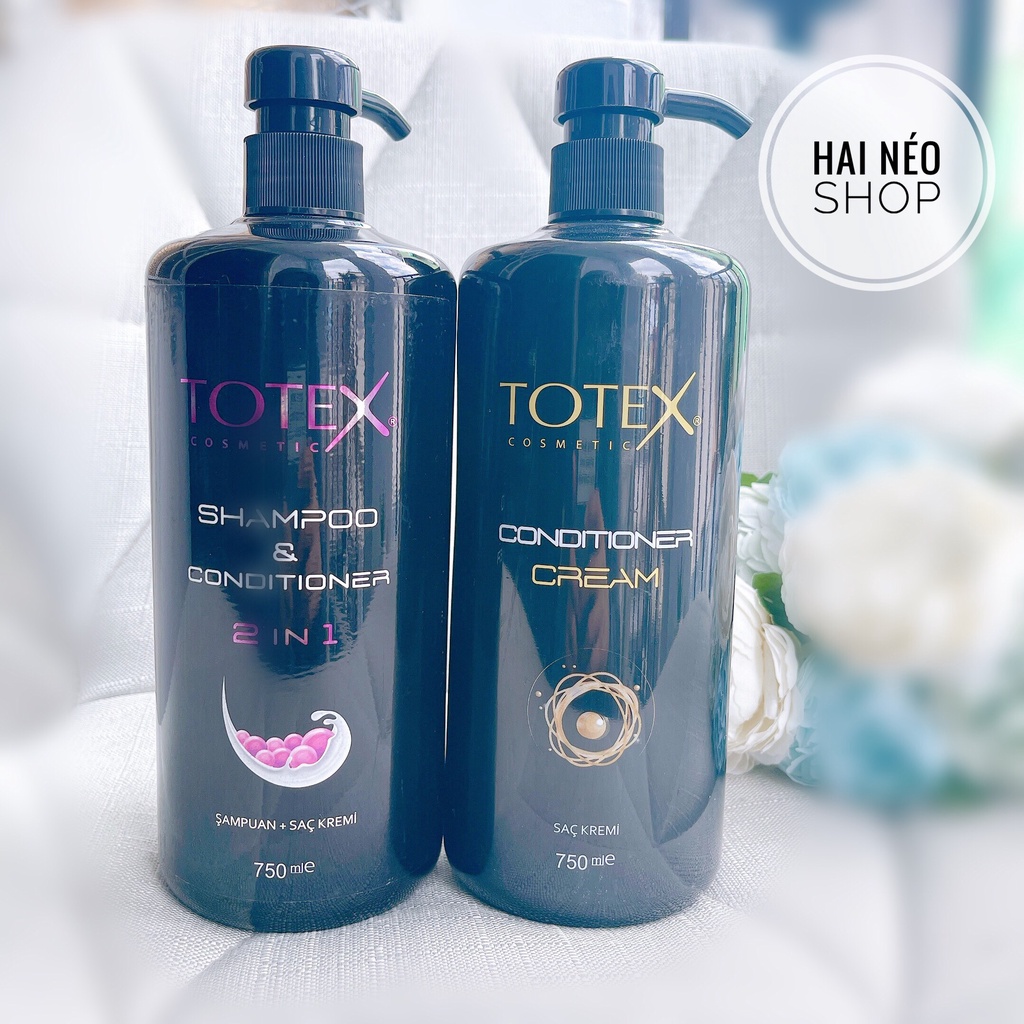 [ĐỌC KỸ MÔ TẢ] Dầu gội xả phục hồi cao cấp Totex Shampoo + Conditioner 750ml (Thổ Nhĩ Kỳ)