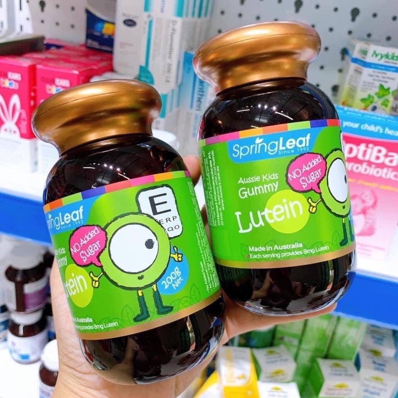 {Date mới} Kẹo dẻo hỗ trợ bổ mắt thị lực Spring Leaf Gummies Lutein cho bé Springleaf