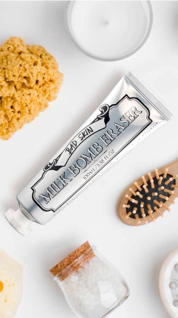 Sữa Rửa Mặt BadSkin Milk Bomb Eraser 100ml Bad Skin SSUK sữa ngải cứu cho da mụn