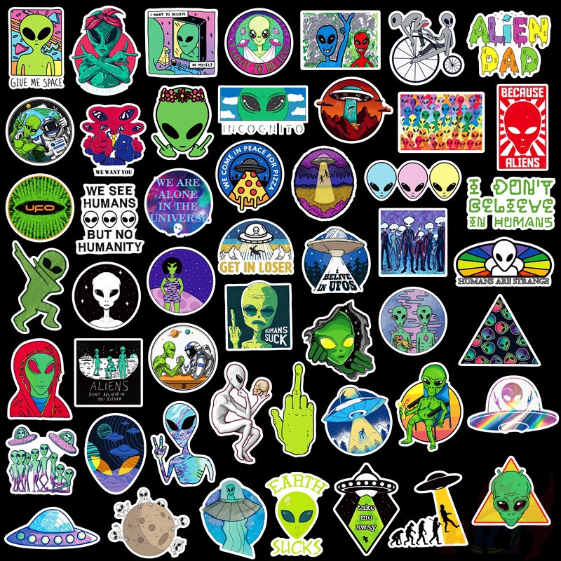 ❉ NASA：Alien UFO - Series 02 Stickers ❉ 50Pcs/Set Fashion DIY Decals Doodle Stickers
