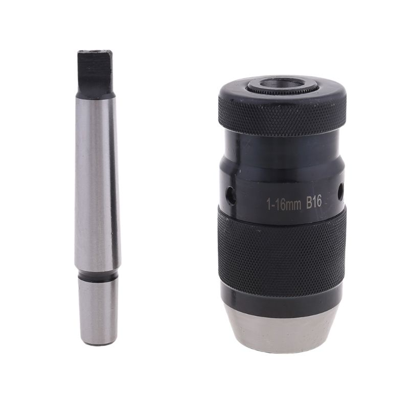 Set 2 Đầu Kẹp Mũi Khoan MT2 B16 1-16mm MK2 Không Chìa Khóa Chuyên Dụng