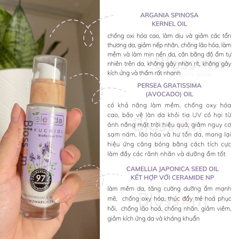 Serum chống lão hoá BAKUCHIOL Bielenda - BIORETINOL 30mL