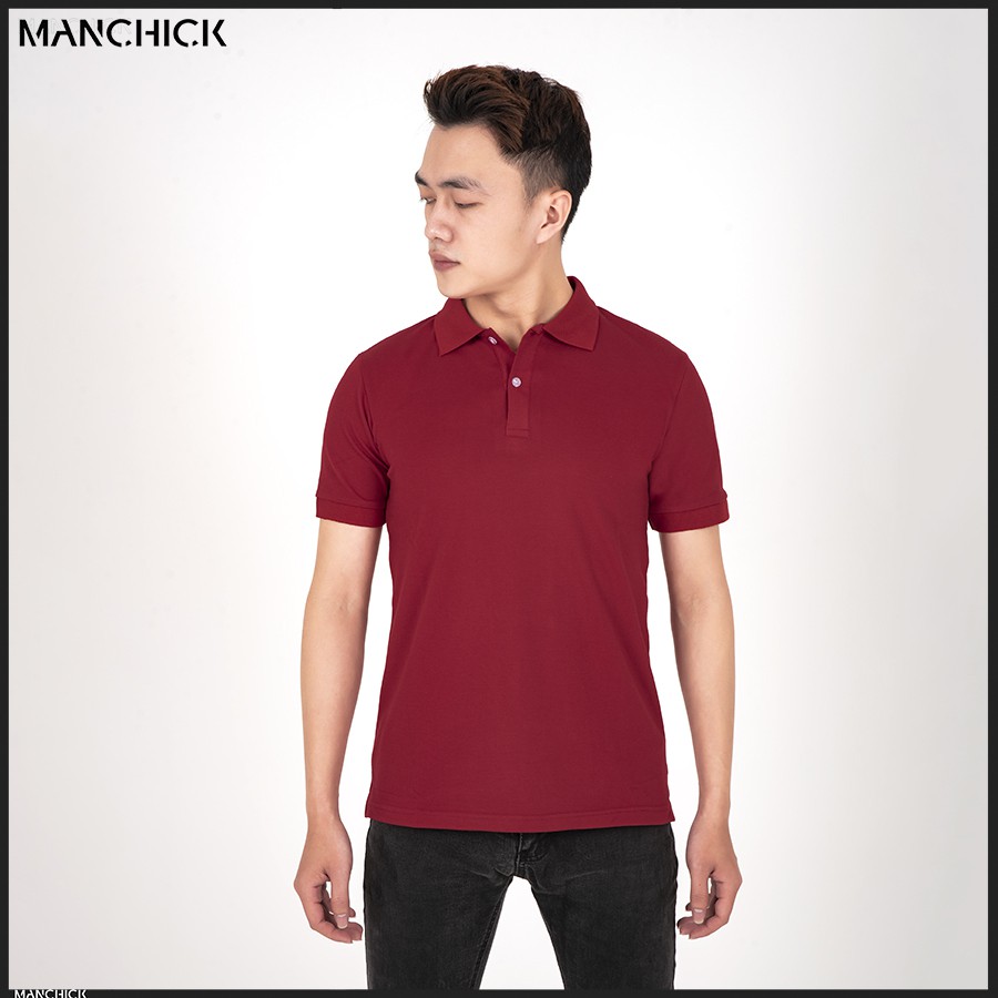 Áo thun Nam POLO trơn Manchick Vải Cotton Cá Sấu Cao Cấp Nhiều Màu Đen, Trắng, Hồng, Đỏ Đô, Xanh Đâm, Xanh Nhạt PL01 | BigBuy360 - bigbuy360.vn