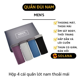 [GIÁ SỈ] Quần Lót Nam - Hộp 4 Sịp Đùi Nam Mens Thông Hơi Cao Cấp 8695
