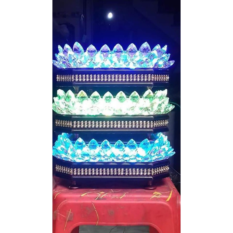 Đế Sen vuông Pha lê thủy tinh