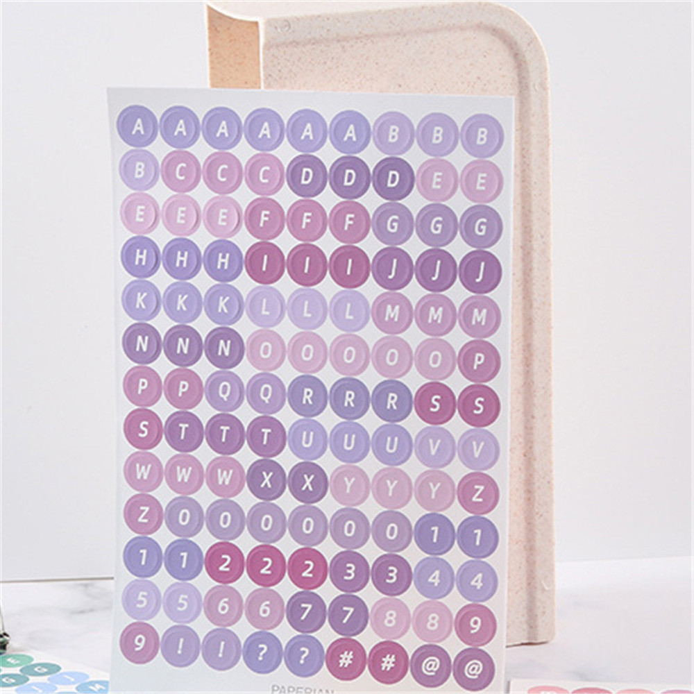 Bộ 4 Tấm Hình Dán Trang Trí Hoạ Tiết Chữ Cái Tiếng Anh Xinh Xắn